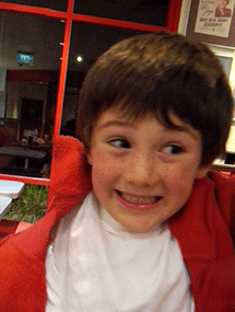 happy zach at hj's